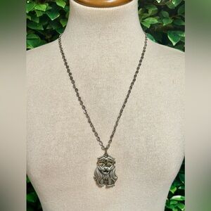 Jonette Jewelry Dog Wearing 3D Necklace